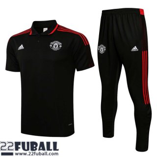 Poloshirts Manchester United Schwarz Herren 21 22 PL293