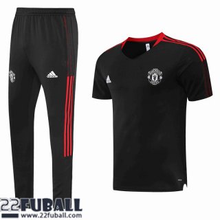 T-Shirt Manchester United Schwarz Herren 22 23 PL302