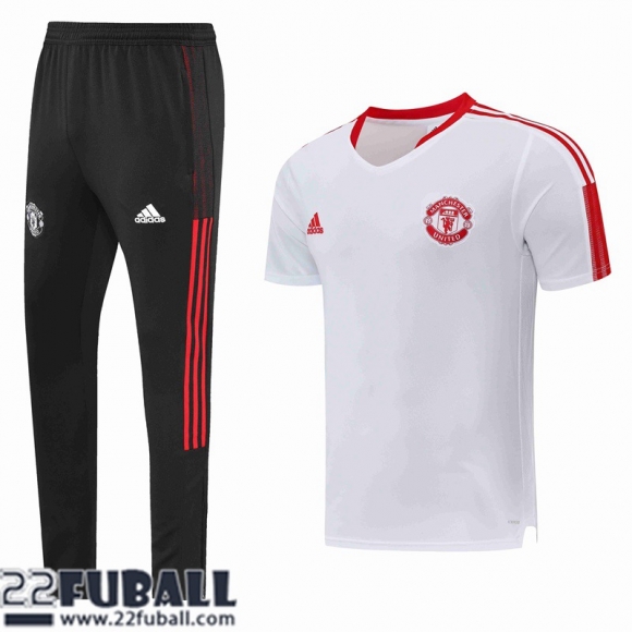 T-Shirt Manchester United Weiß Herren 22 23 PL301