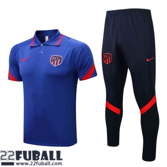 Poloshirts Atletico Madrid blau Herren 21 22 PL410