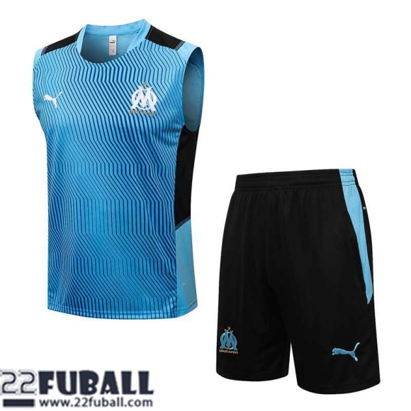 Ohne Ärmel Olympique Marseille hellblau Herren 21 22 PL425