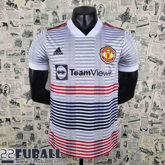 T-Shirt Manchester United Weiß Herren 22 23 PL349