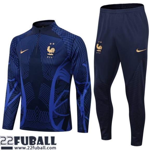 Trainingsanzug Frankreich Navy blau Herren 22 23 TG239