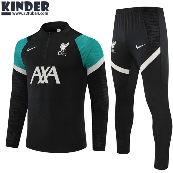 Trainingsanzug Liverpool Schwarz Kinder 21 22 TK230