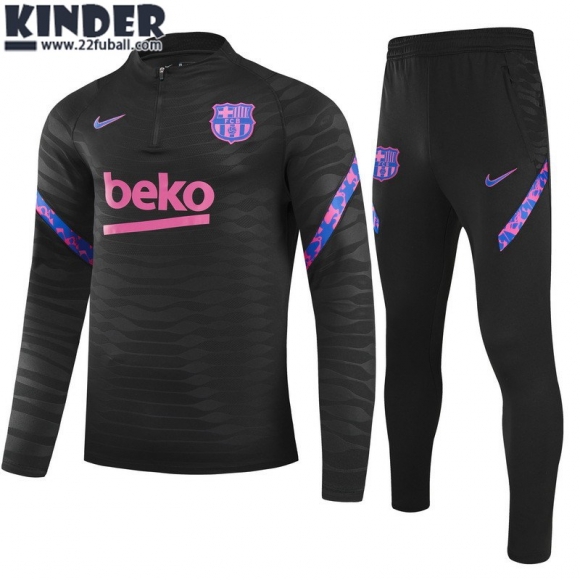 Trainingsanzug Barcelona Schwarz Kinder 21 22 TK235