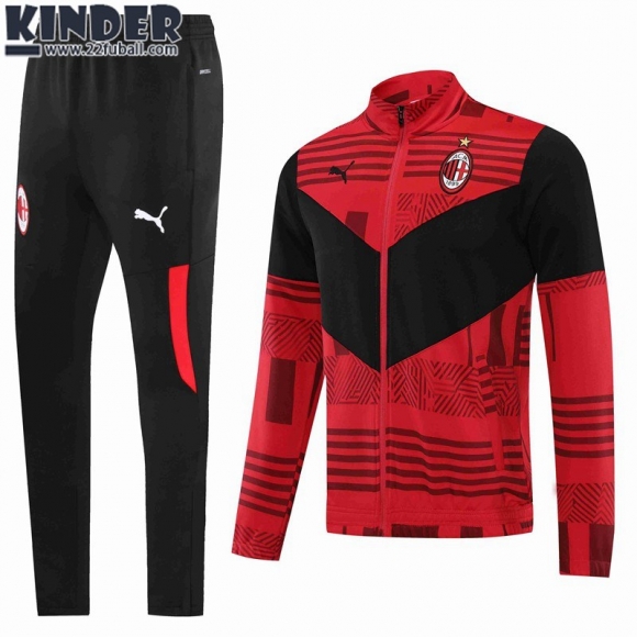 Sweatjacke AC Mailand rot Kinder 22 23 TK241