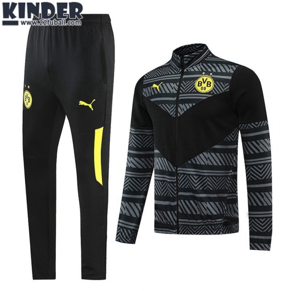 Sweatjacke Dortmund BVB dunkelgrau Kinder 22 23 TK243