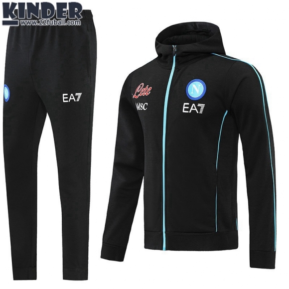 Sweatjacke Kapuzen Neapel Schwarz Kinder 22 23 TK253