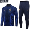 Trainingsanzug Frankreich Navy blau Kinder 22 23 TK276