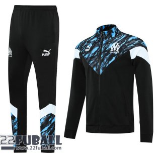 Sweatjacke Olympique Marseille Blau schwarz 2021 2022 JK16