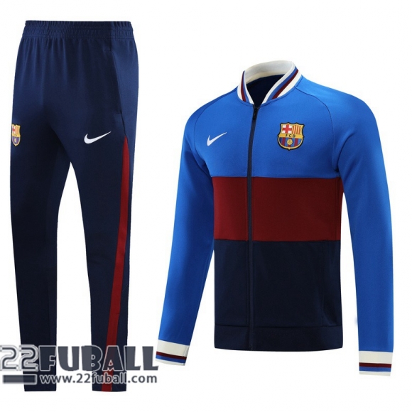 Sweatjacke Barcelona Blau schwarz Herren 2021 2022 JK69