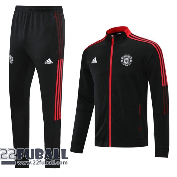 Sweatjacke Manchester United schwarz Herren 2021 2022 JK76