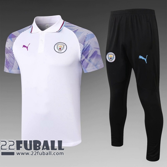 Poloshirts Manchester City weiß 2020 2021 P206