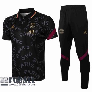 Poloshirts PSG schwarz 2021 2022 PL08