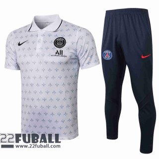 Poloshirts PSG weiß 2021 2022 PL16