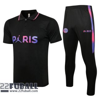 Poloshirts PSG Paris schwarz 2021 2022 PL46