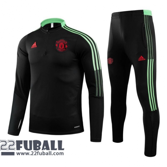 Trainingsanzug Manchester United schwarz 2021 2022 TG27