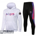 Bausätze: Sweatshirt - Kapuzenpulli PSG Paris weiß 2021 2022 TK34
