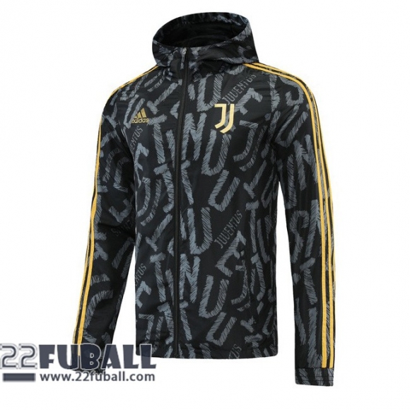 Windjacke Juventus grau-schwarz 2021 2022 WK10