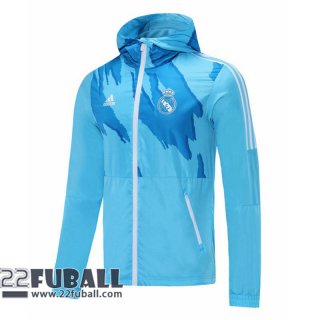 Windjacke - Kapuzenpulli Real Madrid Himmelblau 2021 2022 WK14