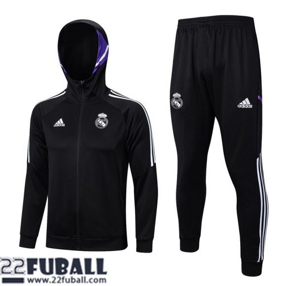 Jacke - Kapuzenpulli Real Madrid Schwarz Herren 23 24 JK712