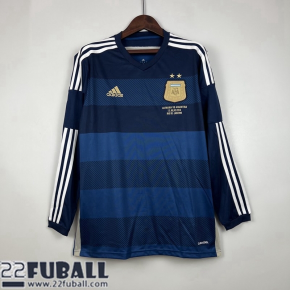 Retro Trikot Argentinien Auswärtstrikot Herren Herren Langarm 2014 FG263