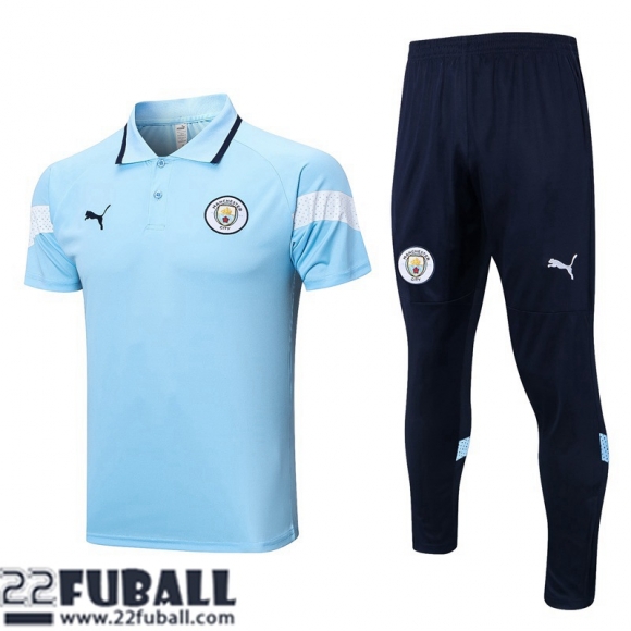 Poloshirts Manchester City hellblau Herren 22 23 PL628