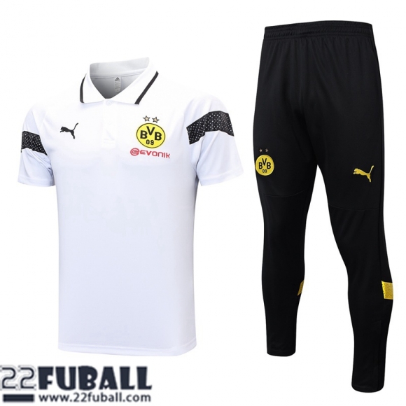 Poloshirts Dortmund BVB Weiss Herren 23 24 PL650