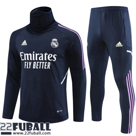 Trainingsanzug Hoher Kragen Real Madrid Schwarz Herren 22 23 TG718