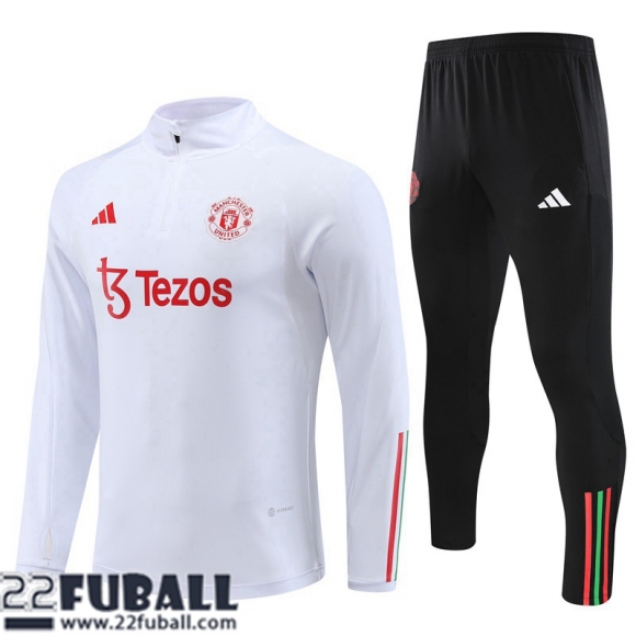 Trainingsanzug Manchester United Weiss Herren 22 23 TG727