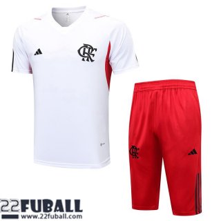 Trainingsanzug T Shirt Flamengo Weiss Herren 23 24 TG756