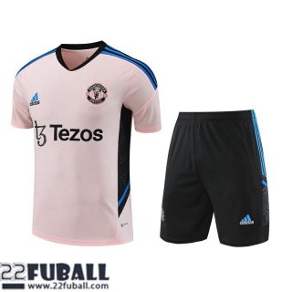 Trainingsanzug T Shirt Manchester United Rosa Herren 23 24 TG788
