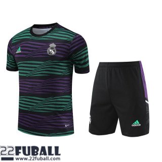 Trainingsanzug T Shirt Real Madrid lila Grün Herren 23 24 TG799
