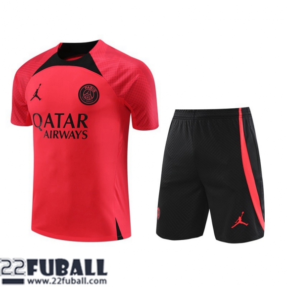 Trainingsanzug T Shirt PSG Rot Herren 23 24 TG809