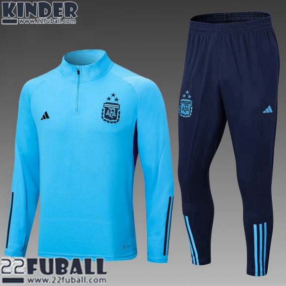 Trainingsanzug Argentinien Himmelblau Kinder 22 23 TK553