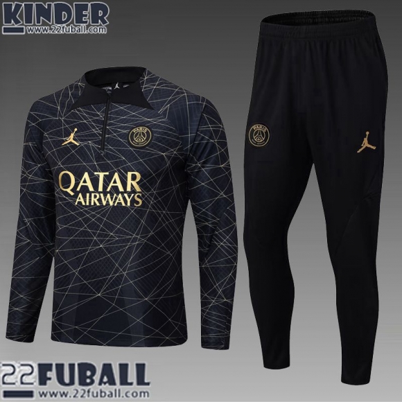 Trainingsanzug PSG Schwarz Kinder 22 23 TK554