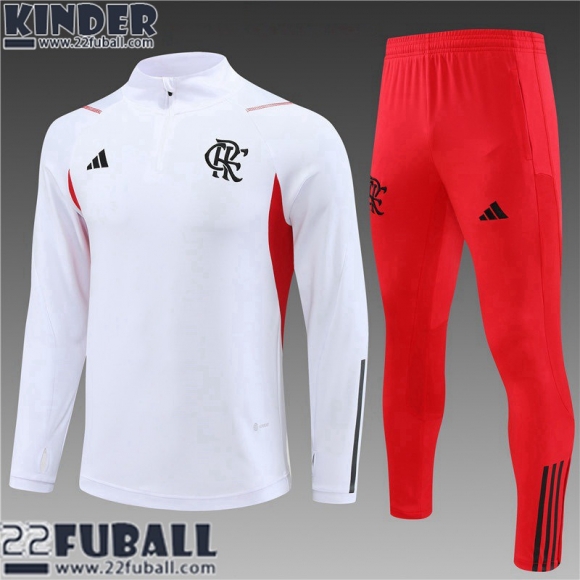 Trainingsanzug Flamengo Weiss Kinder 23 24 TK572