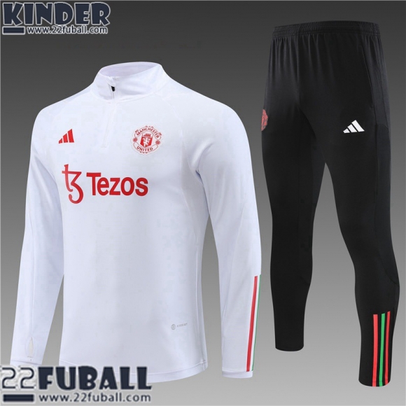 Trainingsanzug Manchester United Weiss Kinder 23 24 TK581