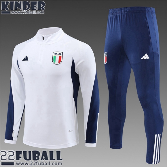 Trainingsanzug Italien Weiss Kinder 23 24 TK583