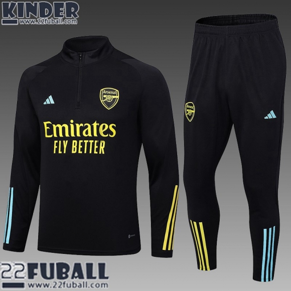 Trainingsanzug Arsenal Schwarz Kinder 23 24 TK596