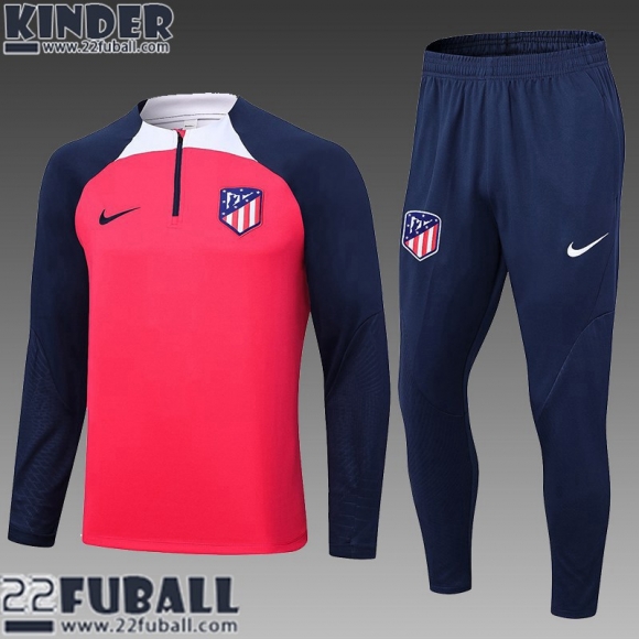 Trainingsanzug Atletico Madrid Rot Kinder 23 24 TK597