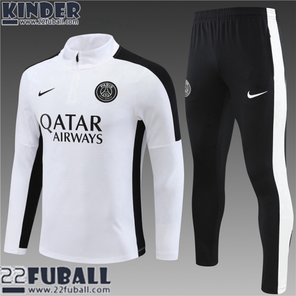 Trainingsanzug PSG Weiss Kinder 23 24 TK603