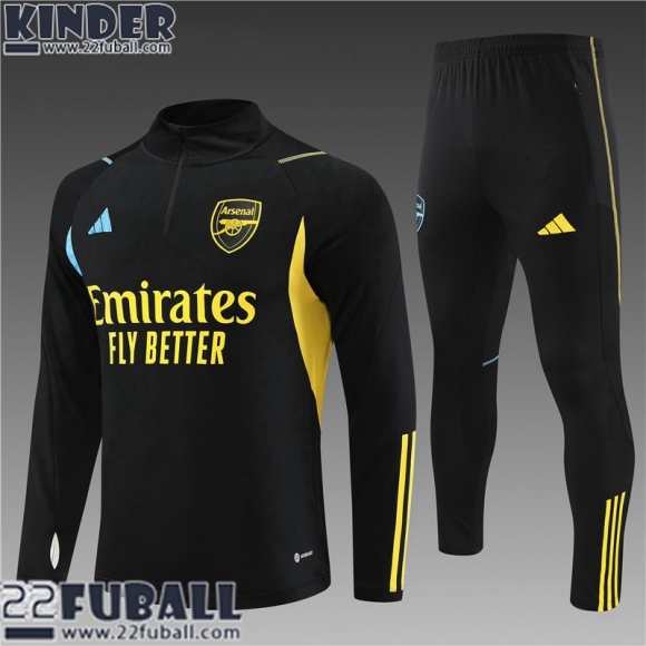 Trainingsanzug Arsenal Schwarz Kinder 23 24 TK624