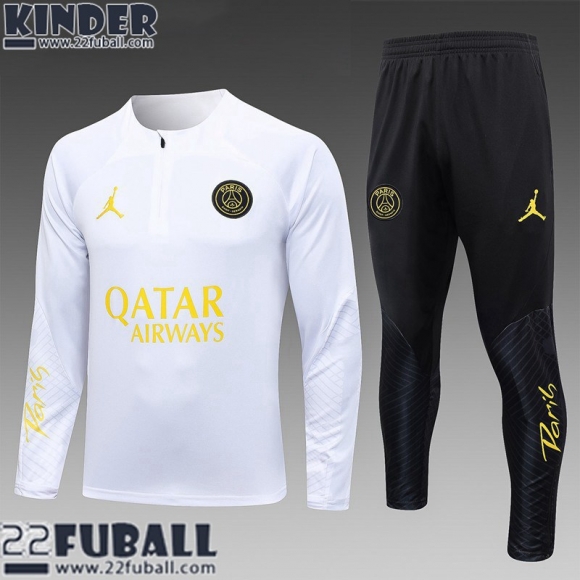 Trainingsanzug PSG Weiss Kinder 23 24 TK628