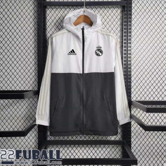 Windjacke Real Madrid weiß schwarz Herren 23 24 WK338