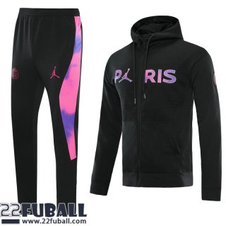 Sweatjacke Kapuzen PSG Schwarz Herren 21 22 JK113