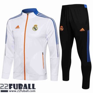 Sweatjacke Real Madrid Weiß Herren 21 22 JK119