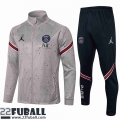 Sweatjacke PSG Hellgrau Herren 21 22 JK90