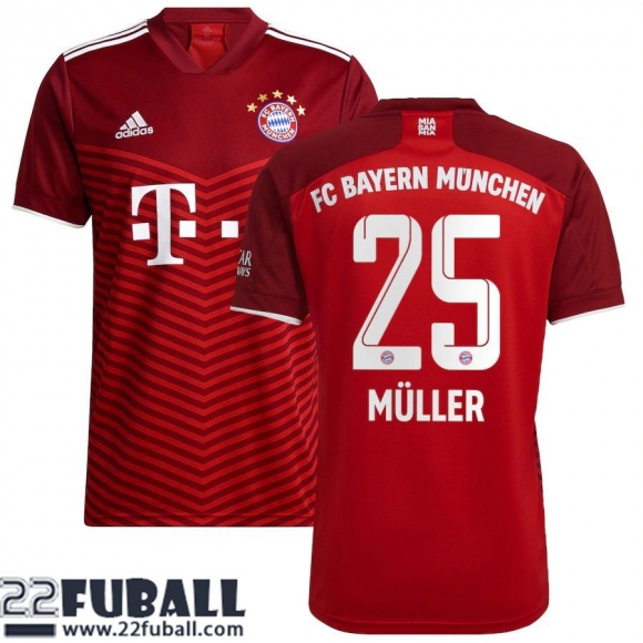 Fussball Trikots Bayern Munchen Heimtrikot Herren 21 22 # Thomas Müller 25