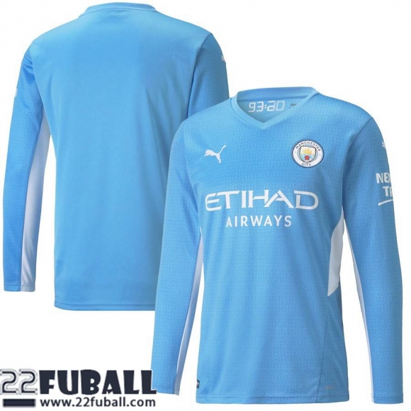 Fussball Trikots Manchester City Heimtrikot Langarm Herren 21 22